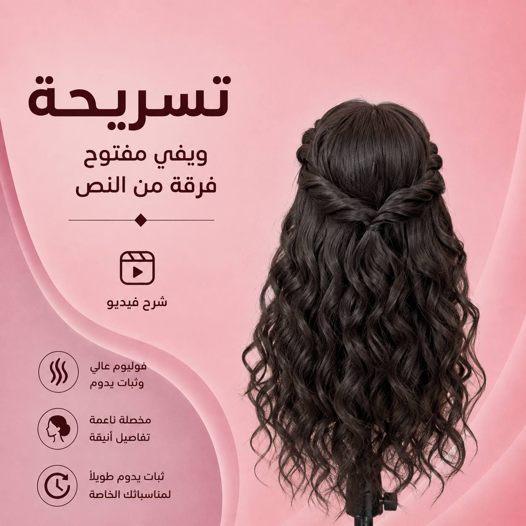 دورة تسريحة ويفي مفتوح